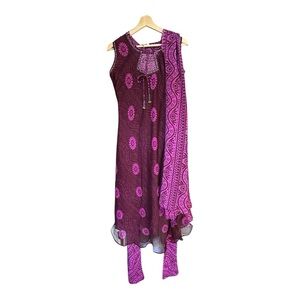 Chic Kurta in Purple and Brown